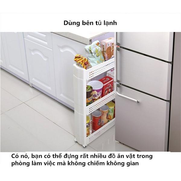 Kệ gia vị cạnh tường đa năng nhựa PP 3 tầng