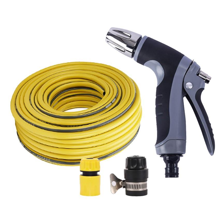 Bộ dây và vòi xịt tăng áp rửa xe tưới cây