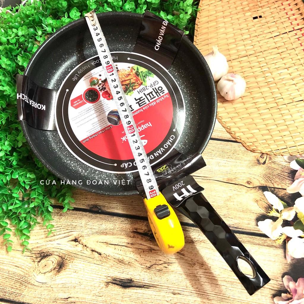 Chảo HAPPYCOOK CHỐNG DÍNH công nghệ VÂN ĐÁ HÀN QUỐC KOREA CAO CẤP. Dùng các loại bếp và BẾP TỪ