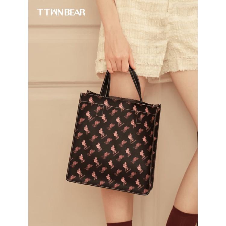 Túi tote vải canvas phong cách Hàn quốc thời trang TTWN BEAR chính hãng- TN2102