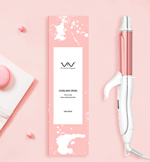 Máy ép thẳng & uốn xoăn VIVID&VOGUE®️ VAV055A, máy làm xoăn trục 32mm, máy ép tóc chỉnh nhiệt độ dành cho mọi loại tóc