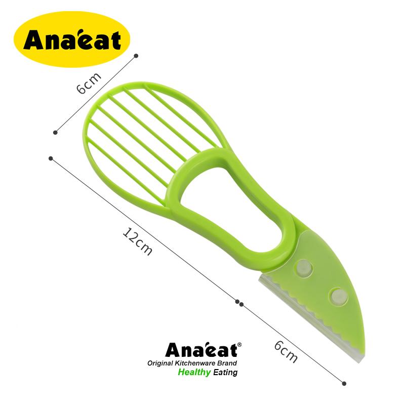 Dụng Cụ Gọt Vỏ Trái Cây ANAEAT 3 Trong 1 Bằng Nhựa Dùng Cắt Bơ Tiện Dụng Cho Nhà Bếp