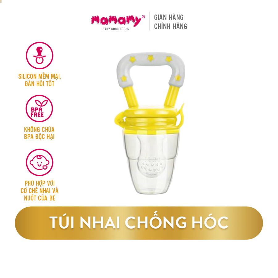 [GIFT] Túi nhai chống hóc tập ăn dặm cho bé Mamamy