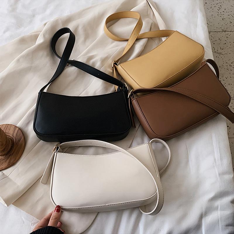Đơn Giản Chắc Chắn Nhỏ Da Pu Đeo Vai Cho Nữ 2021 Nữ Túi Xách Nữ Túi Shopper Tote Nữ Của Du Lịch tất Cao Cổ Mới