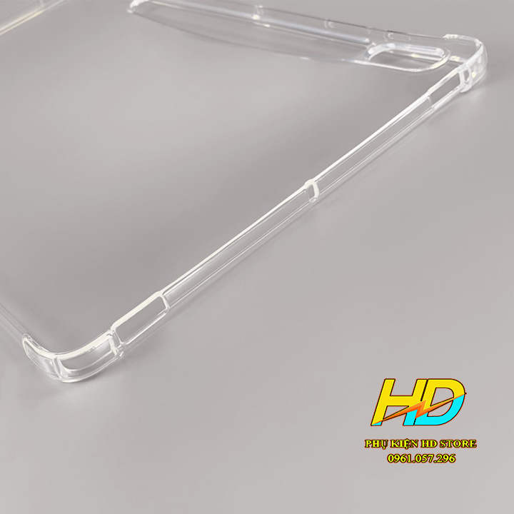 Ốp Lưng Cho Samsung Galaxy Tab S8+ Plus 12.4 inch Dẻo Silicon Trong Suốt Cao Cấp Chống Sốc ,Chống Va Đập, Có Gờ Bảo Vệ Camera
