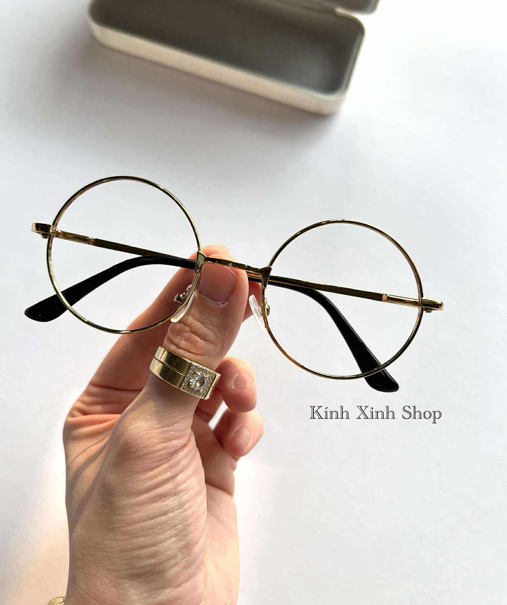 Gọng Kính Mắt Tròn Kim Loại Phong Cách Cổ Điển - Đường kính 43