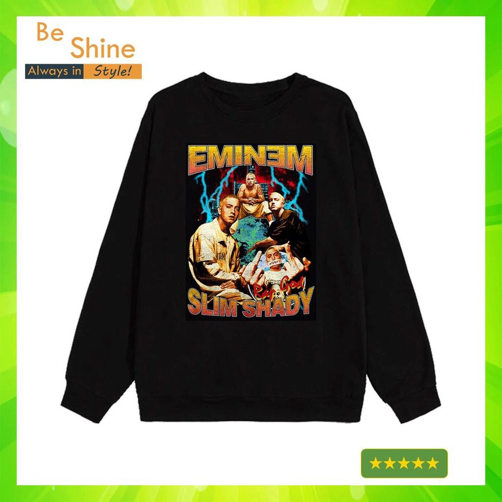 Sweater Unisex Form Rộng Eminem Slim Shady - Áo Nỉ Hiphop Dài Tay Thời Trang Nam Nữ - Beshine Store