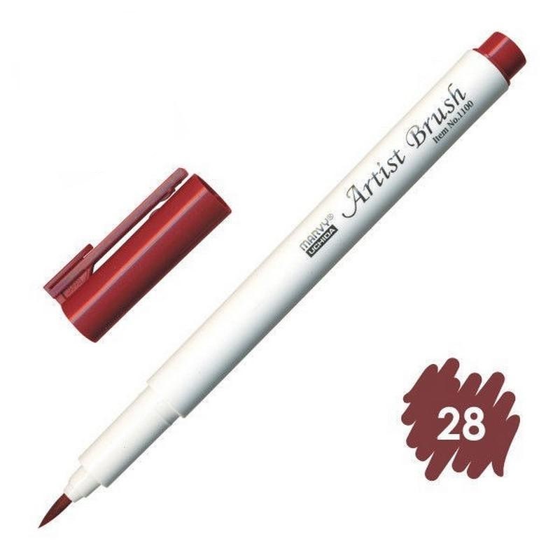 Bút lông đầu cọ viết calligraphy Marvy Artist Brush 1100 - English Red (28)