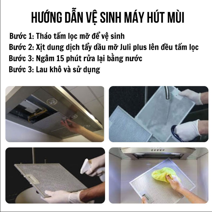 Tẩy rửa đa năng Bio-Clearner - Tẩy nhà bếp, mảng bám, rỉ sét, inox, gạch men -An toàn, không hại da tay