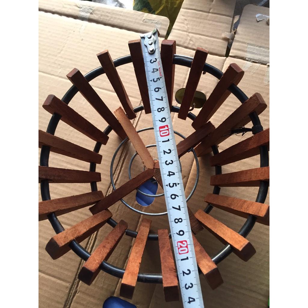 Combo 2 chậu gỗ Đường kính lọt lòng 20cm - Bí