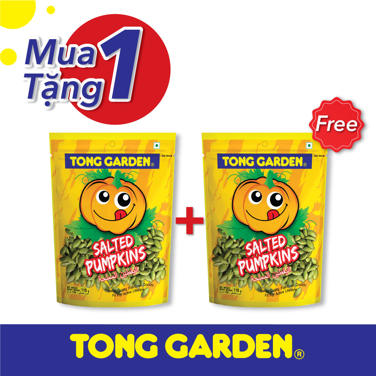 HẠT BÍ ĐỎ TẨM MUỐI TONG GARDEN TÚI 110G