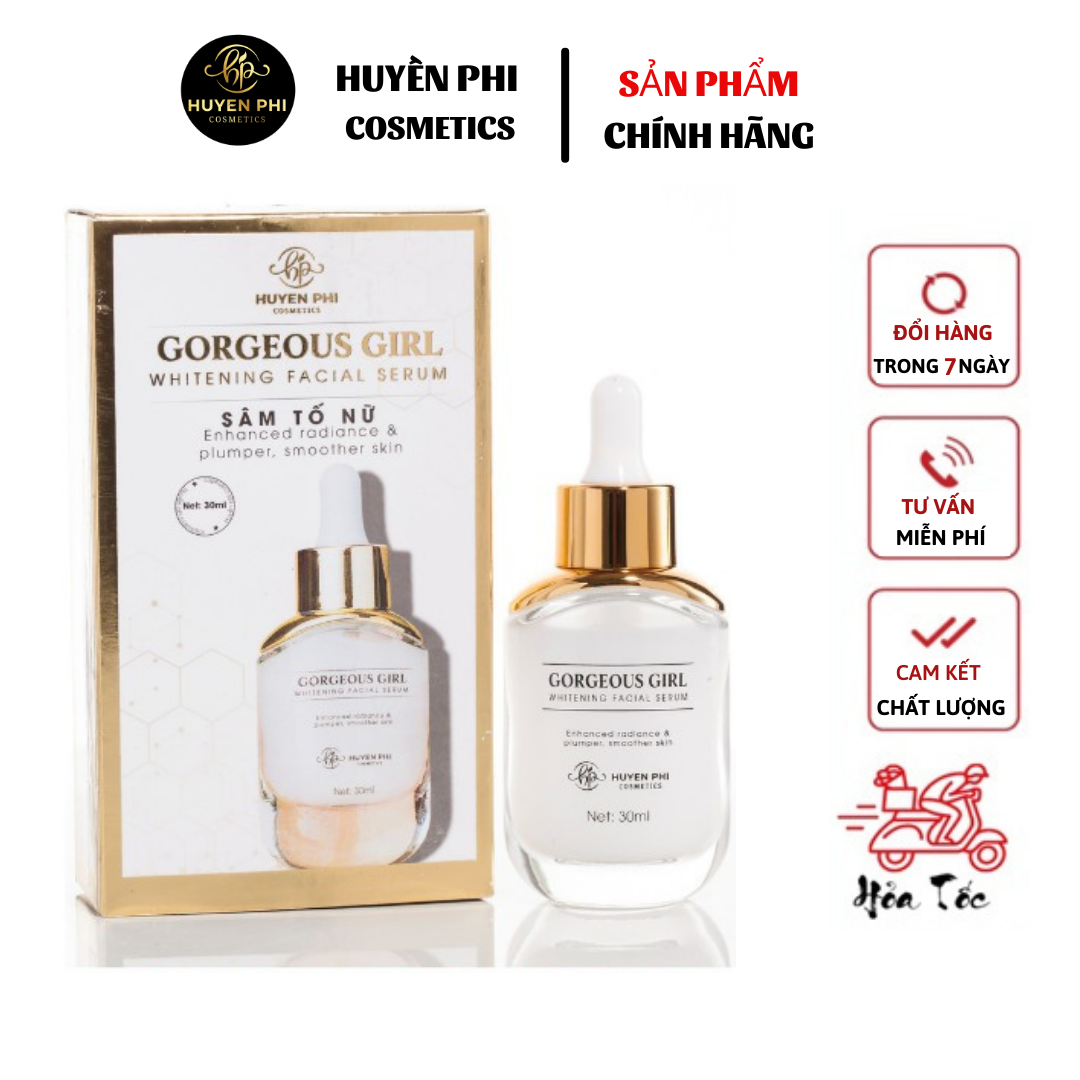 Serum Sâm Huyền Phi GORGEOUS GIRL - cho da khoẻ mạnh, căng bóng, trắng hồng, tái tạo trẻ,ngăn ngừa lão hoá da