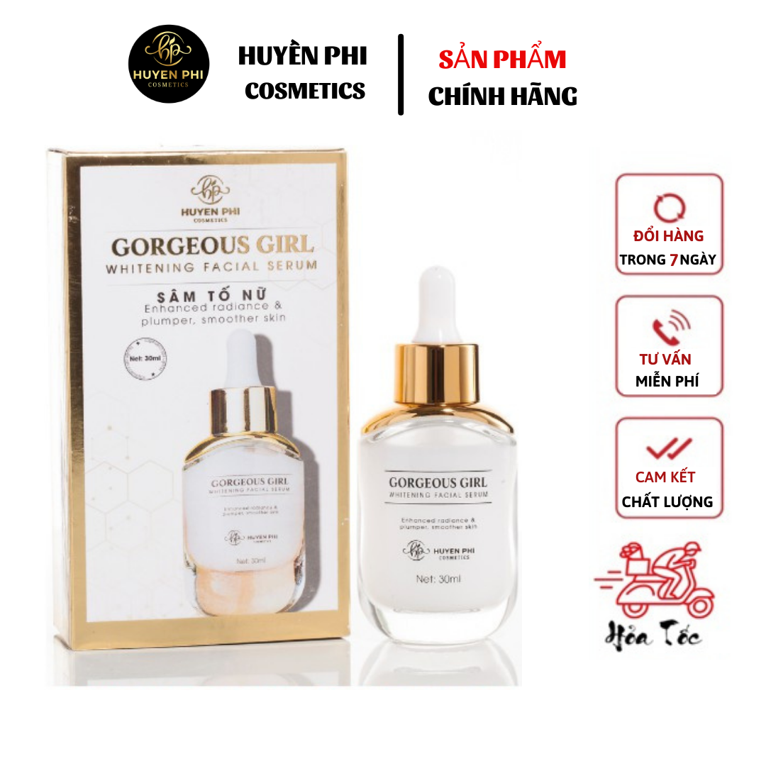 Serum Sâm Huyền Phi GORGEOUS GIRL  - cho da khoẻ mạnh, căng bóng, trắng hồng, tái tạo trẻ,ngăn ngừa lão hoá da