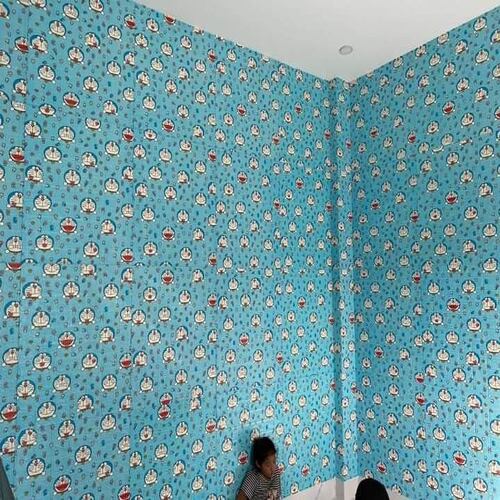 Bộ 15 Tấm Xốp Dán Tường 3D Hoạt Hình Doraemon Dễ Thương, Dày Dặn Chống Va Đập
