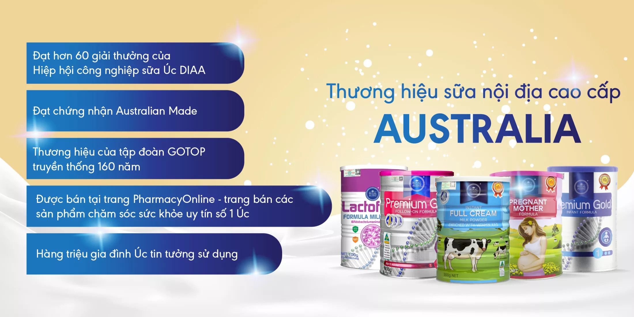 Sữa Bột RoyalAusnz Úc Diabetic Formula Hỗ Trợ Hạ Đường Máu Dành Cho Người Tiểu Đường Hộp 500gr