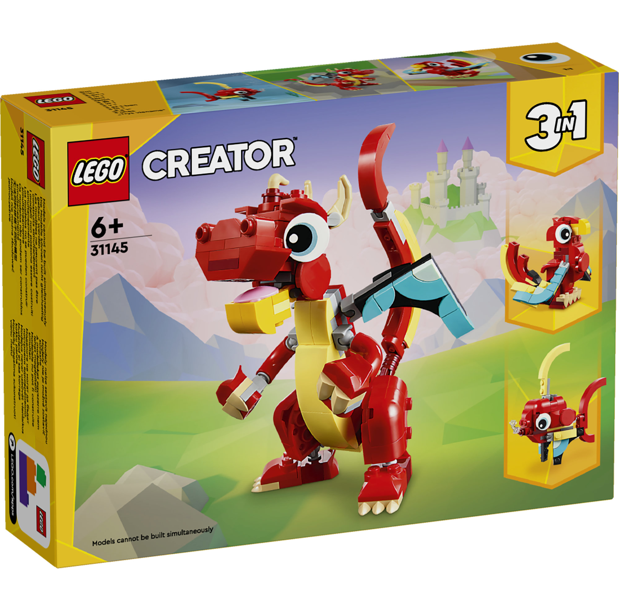 LEGO CREATOR 31145 Đồ chơi lắp ráp Rồng đỏ may mắn (149 chi tiết)