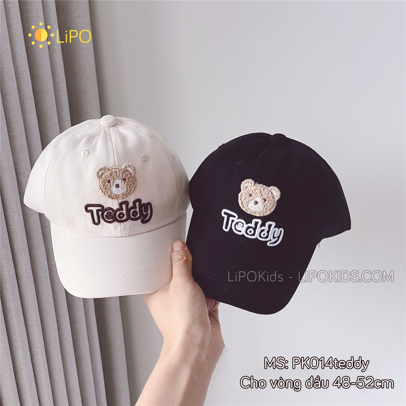 Mũ lưỡi trai bé trai bé gái gấu TEDDY BEAR 2-7 tuổi Nón lưỡi trai trẻ em PK014TEDDY