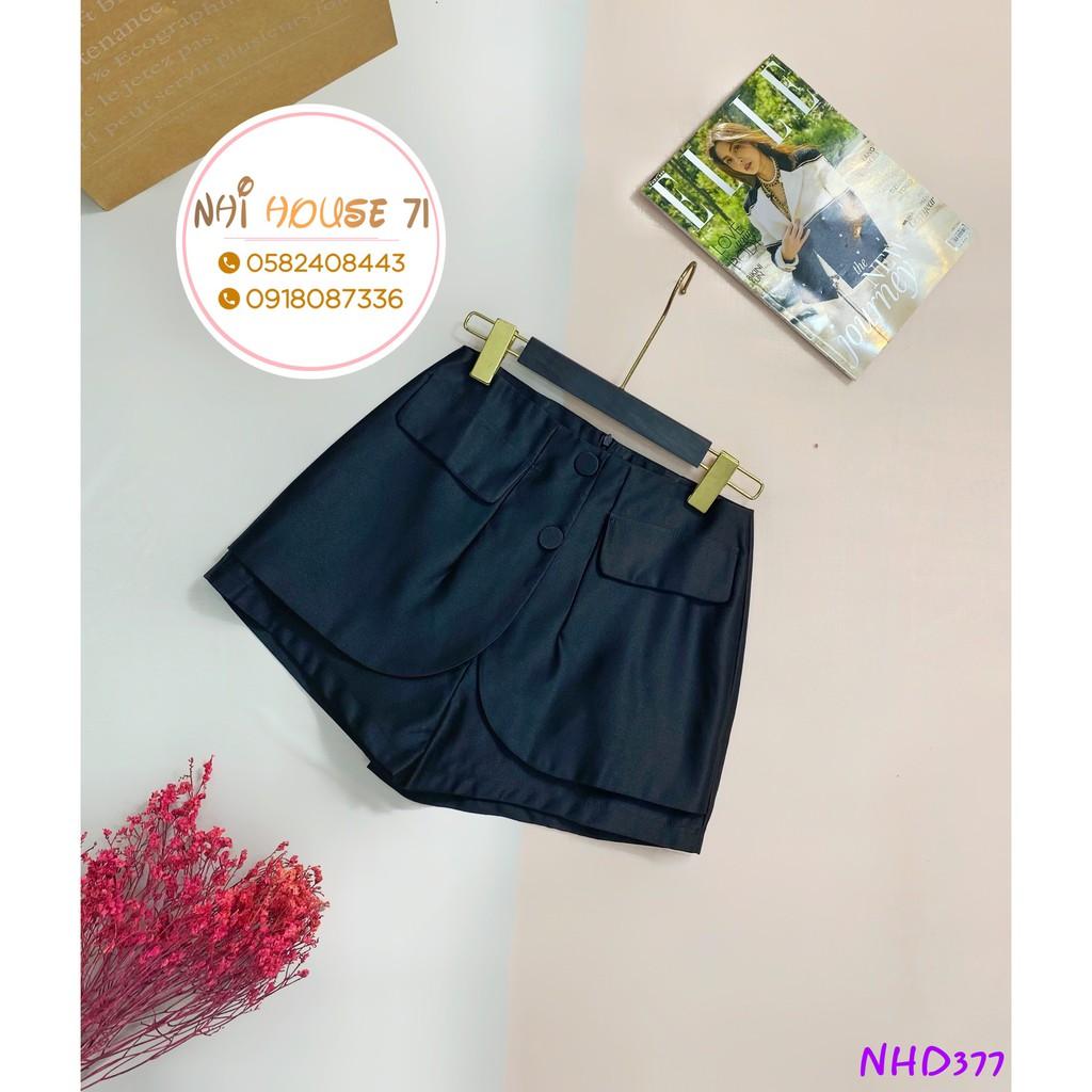QUẦN SHORT NHIHOUSE71 CHÂN VÁY LÁ ĐẮP GIẢ TÚI HAI NÚT LƯNG DÂY KÉO 45 - 50 KG