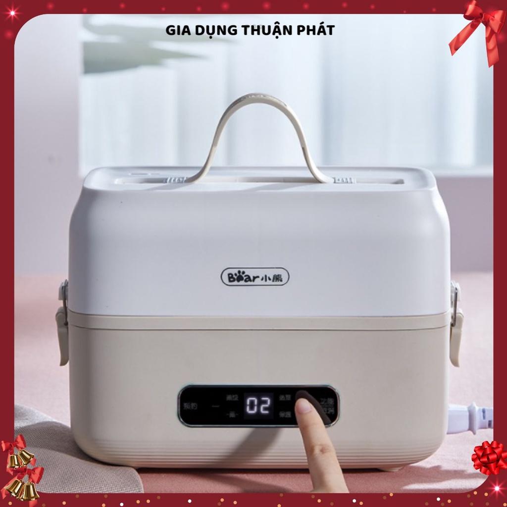 Hộp cơm cắm điện chính hãng Bear , nấu chín, hâm nóng và giữ nhiệt cho thức ăn, sử dụng inox cao cấp 304