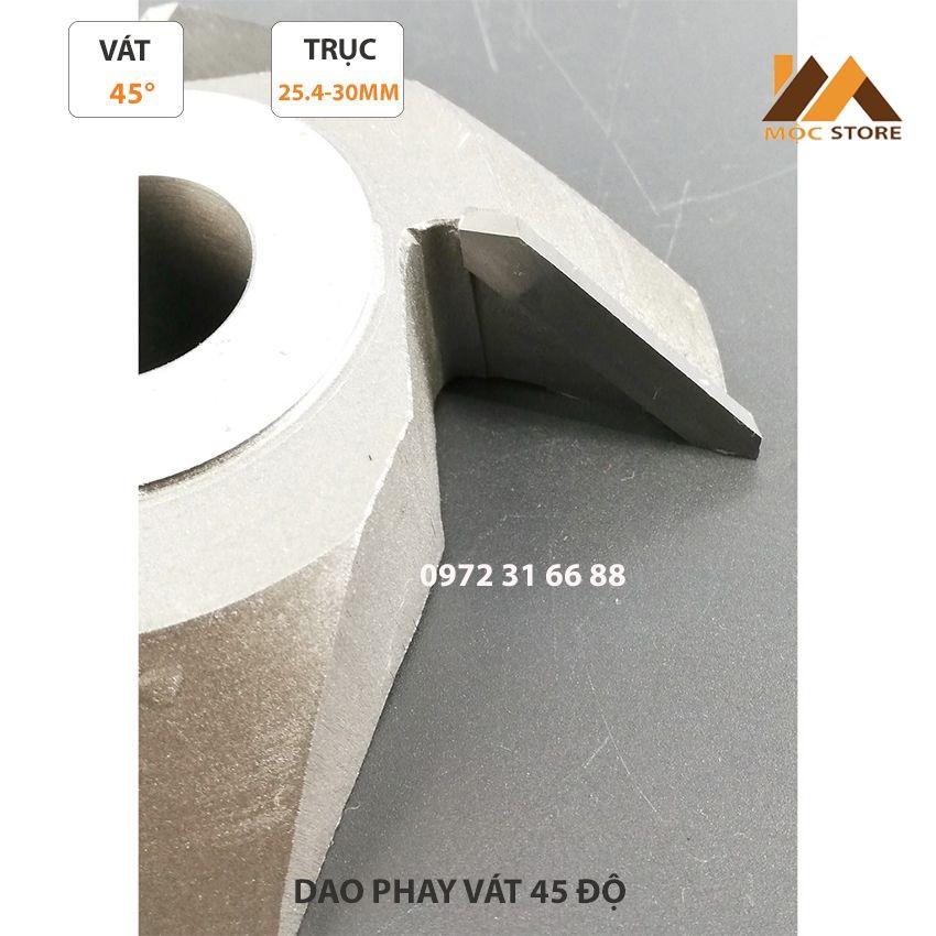 MŨI PHAY GỖ - MŨI SOI GỖ - DAO VÁT 45 ĐỘ CHIỀU CAO 40MM, TRỤC 25.4 MM HOẶC 30MM - DỤNG CỤ PHỤ KIỆN NGÀNH MỘC