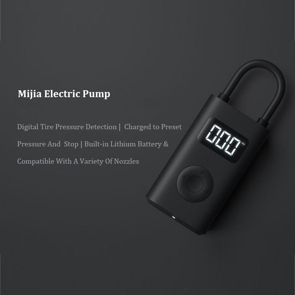 Xiaomi Mijia Máy Bơm Hơi 1S Mini Cầm Tay Thông Minh Phát Hiện Áp Suất Lốp Kỹ Thuật Số Cho Xe Đạp Xe Máy Bóng Đá