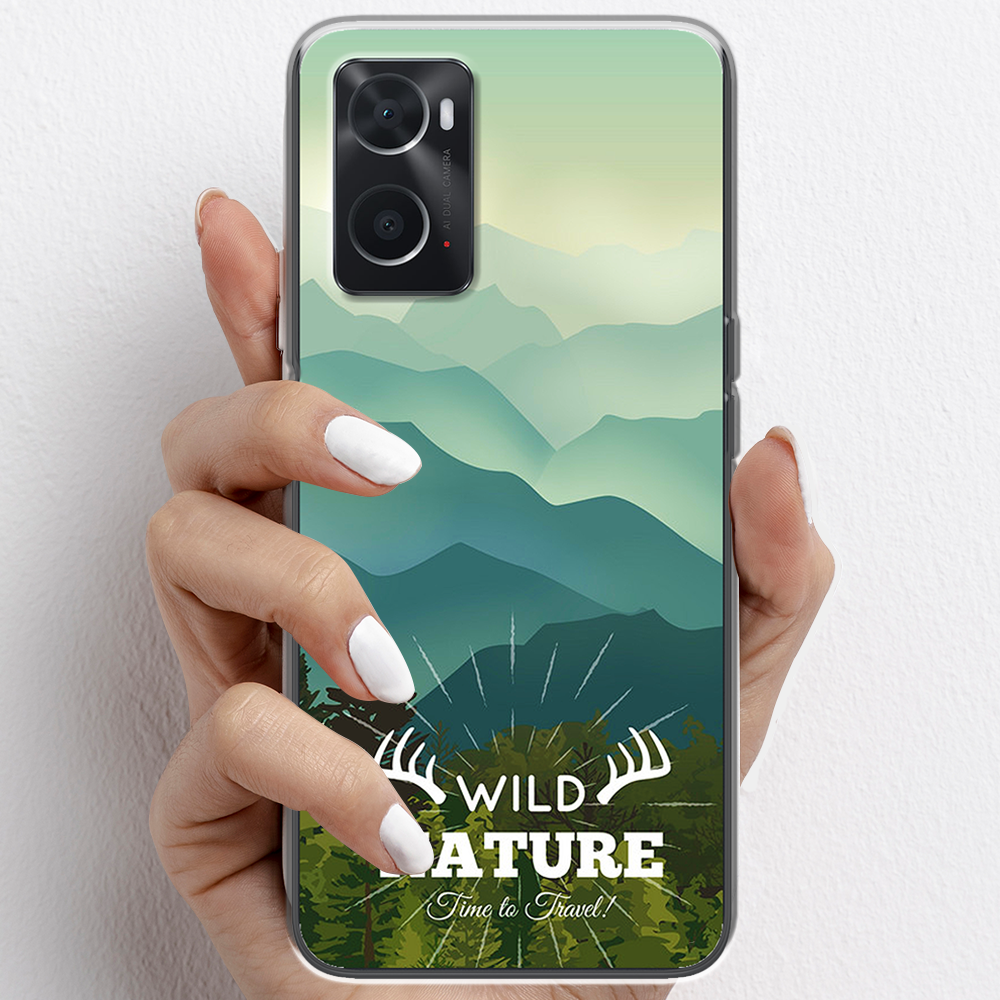 Ốp lưng cho Oppo A76, Oppo A96 nhựa TPU mẫu Núi non