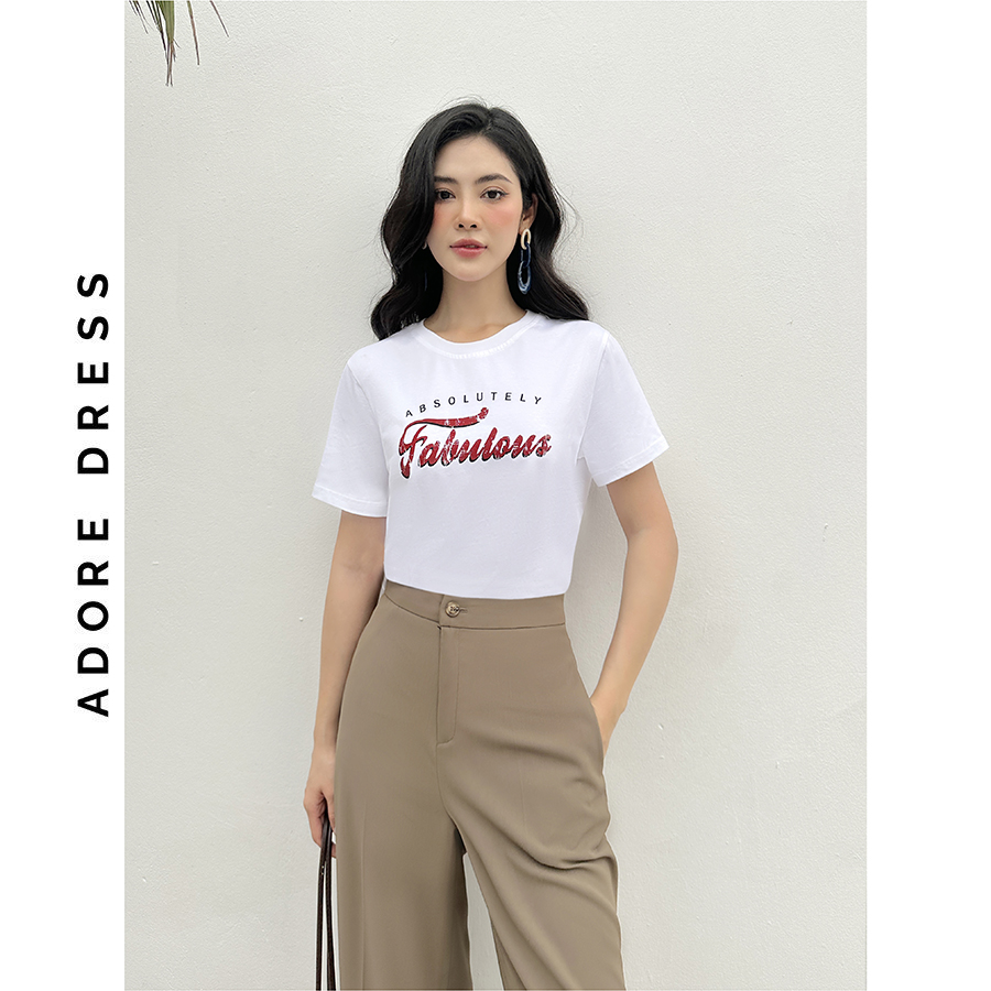 Quần Culottes casual style tuytsy trơn nâu ánh rêu  và đen 321TR2003 ADORE DRESS