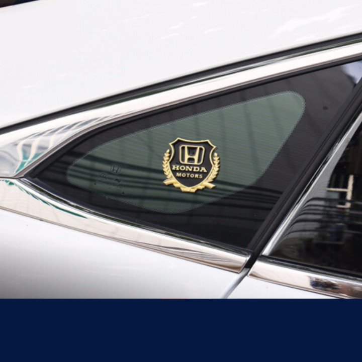 Bộ 2 logo bông lúa dán xe hơi, ô tô cao cấp
