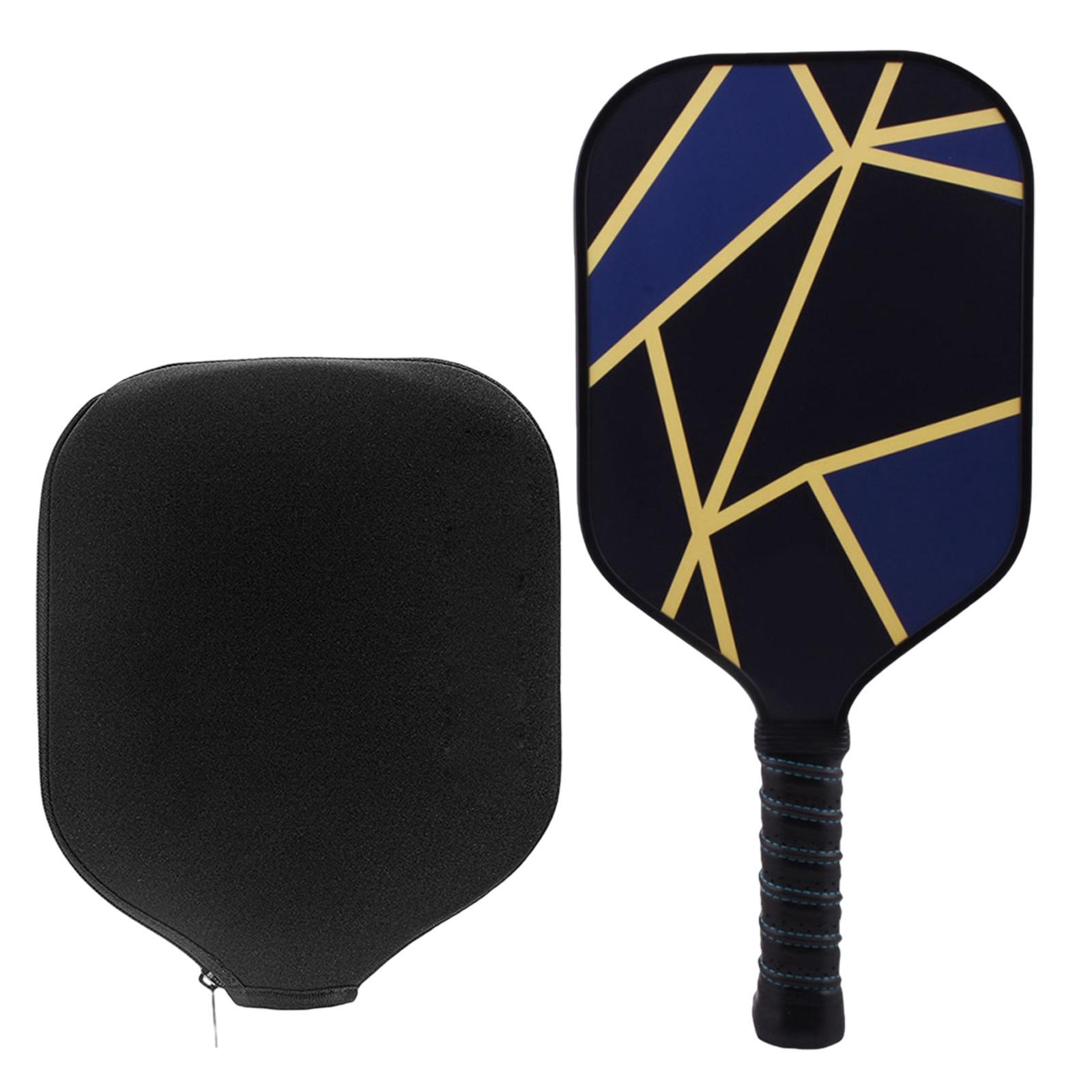 Pickleball Paddle, Fiberglass Surface Polypropylene Honeycomb Core, Anti Slip Sweat Absorbing Grip, Portable Carry Bag