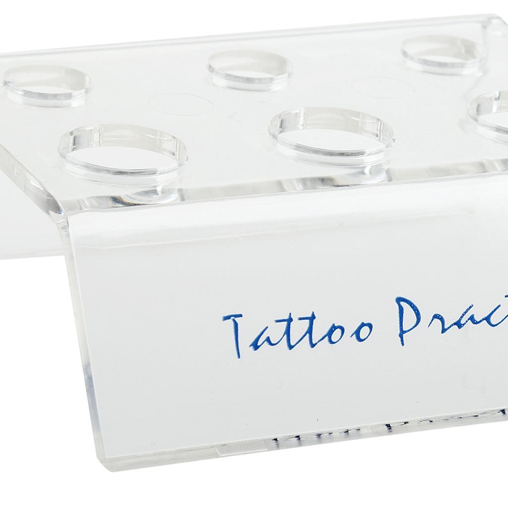 6 Holes Plastic Tattoo Pigment Ink Cup Holder Stand Shelf Tattoo Tool