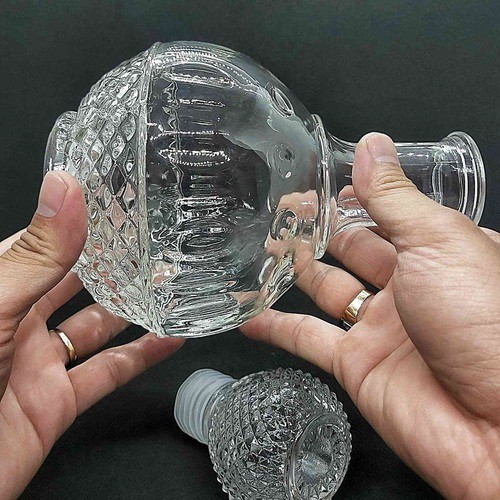 Chai Thủy Tinh Dáng Tròn 1000ml Cao Cấp Nắp Thủy Tinh.
