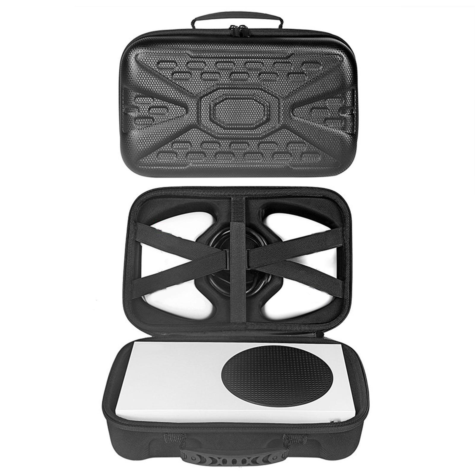 Game Console Travel Bag, for Series S Carrying Case, Classified Storage ,Portable Protective Organizer Sleeve for Storage Black Cables
