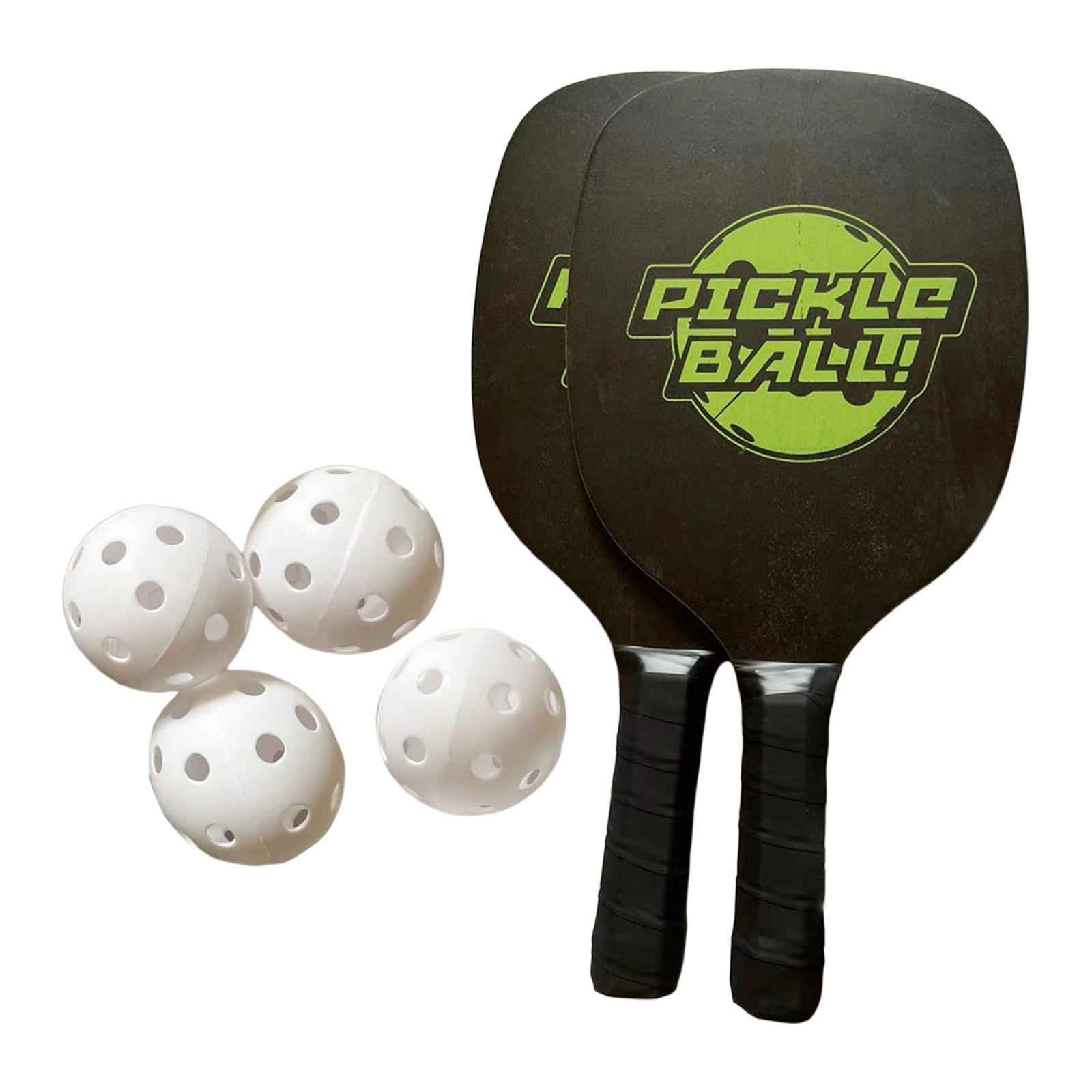 Professional Pickleball Set 2-Player Carbon Fiber Paddle Racquets 4 Balls