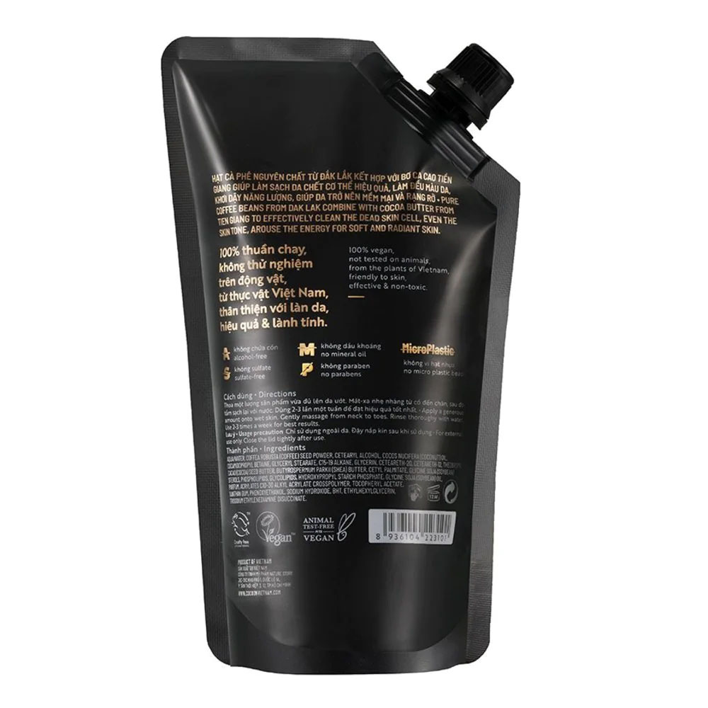 Tẩy Tế Bào Da Cơ Thể Cocoon Eco-Refill Đắk Lắk Coffee Body Polish 600ml