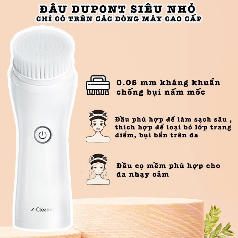 Máy rửa mặt công nghệ siêu âm 2 đầu cọ làm sạch 2in1 Nanotime F62Y NHẬP KHẨU NHẬT CHÍNH HÃNG BẢO HÀNH