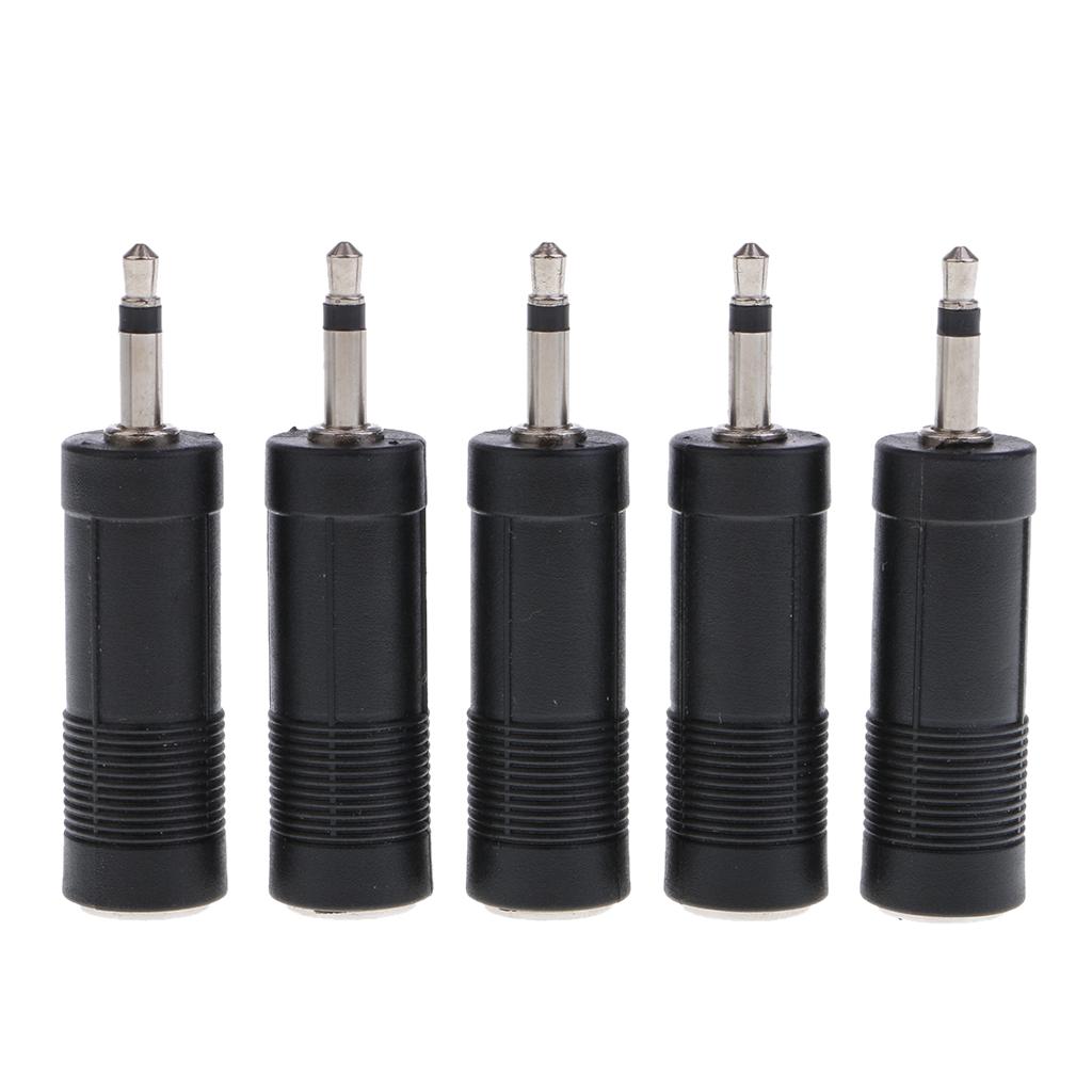 3.5 Mm 1/8 Nam Cắm Đơn 6.35 Mm 1/4 Nữ Jack Chuyển Đổi Âm Thanh 5 Cái/bộ