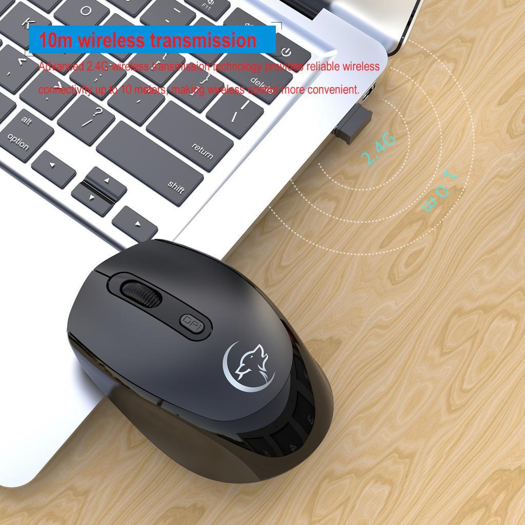 Fashionable 1200/1600/2400DPI Rechargeable 2.4G USB Wireless Optical Mouse