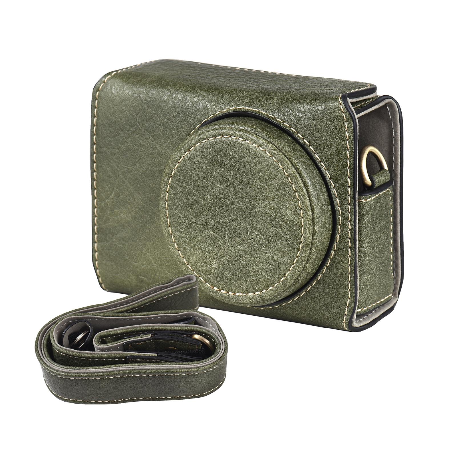 Portable Camera Case Synthetic Leather Camera Carry Bag with Shoulder Strap Replacement for Ricoh GR3 GR III/ GR3X Camera