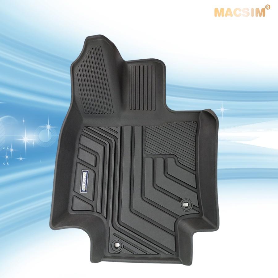 Thảm lót sàn xe ô tô Toyota Highlander 2020-nay Nhãn hiệu Macsim chất liệu nhựa TPE đúc khuôn cao cấp - màu đen