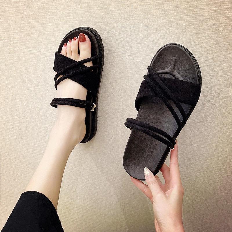 Dép sandal đế xuồng thời trang mùa hè cho nữ 2021