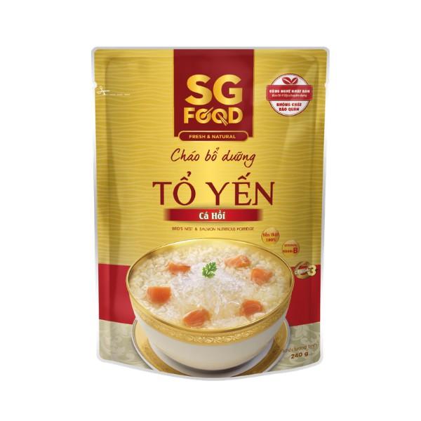 Lốc 3 (35) - Cháo bổ dưỡng Sài Gòn Food 240g vị (tổ yến cá hồi, hạt sen lá dứa, gà ác)