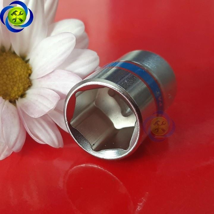 Tuýp 13mm 1/4 Kingtony 233513M loại ngắn 6 cạnh màu trắng