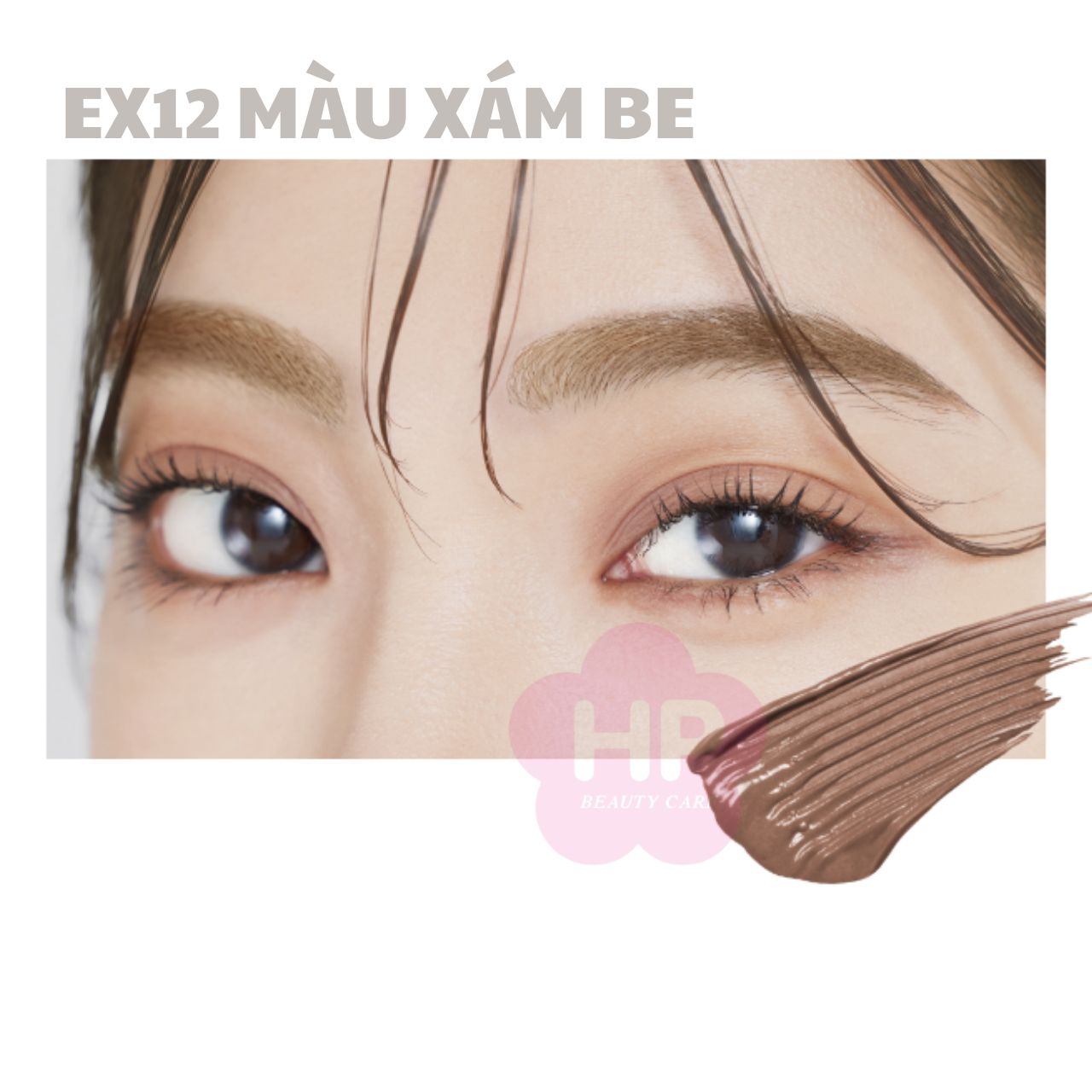 Mascara Chải Đổi Màu Lông Mày Chống Trôi Siêu Bền Màu Xám Be Kissme Heavy Rotation Coloring Eyebrow Ex #12 8 G