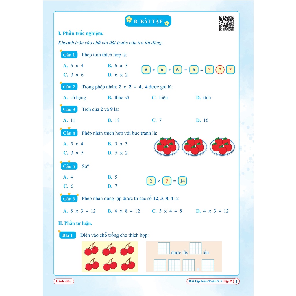 Combo Bài Tập Tuần Toán - Tiếng Việt Lớp 2 - Học Kì 2 - Cánh Diều (2 cuốn)