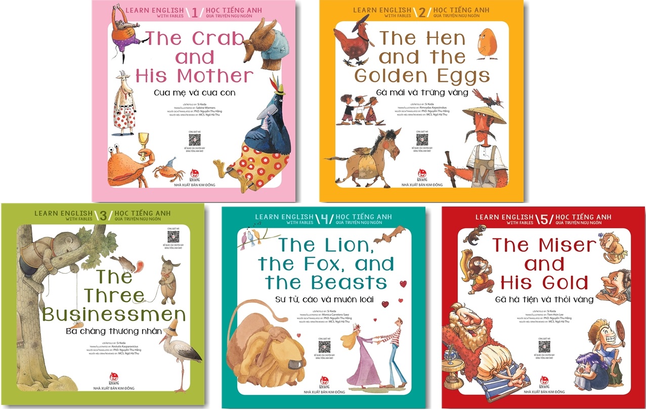 Combo Học Tiếng Anh Qua Truyện Ngụ Ngôn - Learn English With Fables - Tập 1 - 5