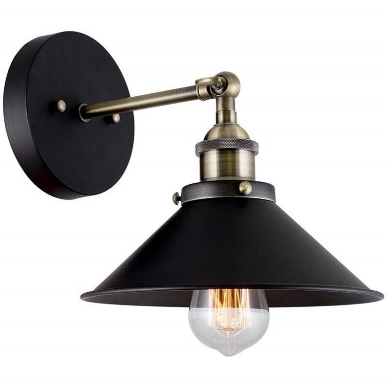Đèn tường, đèn tường Mẫu đèn vách Vintage chao hình nón cổ điển HQ