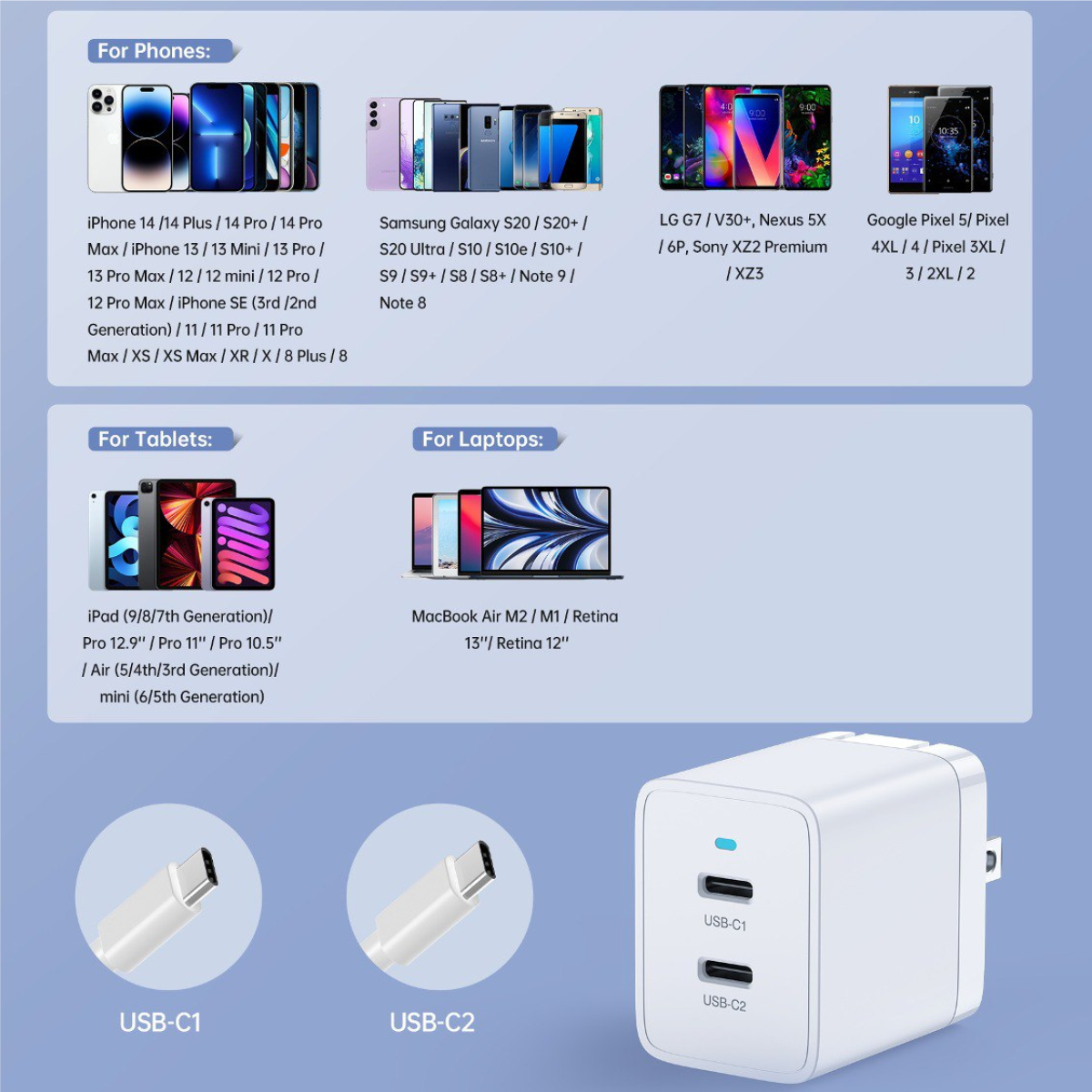 Adapter Củ Sạc Nhanh 40W Sạc 1 Cổng Type C 40W, 2 Cổng Type C 20W, PPS 25W, QC3.0 18W CHOETECH Q5006 Sạc Nhanh iPhone 15, iPhone, Samsung, iPad - Hàng Chính Hãng