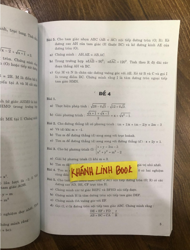 Sách - Bộ Đề Thi Môn Toán 9 Vào Lớp 10