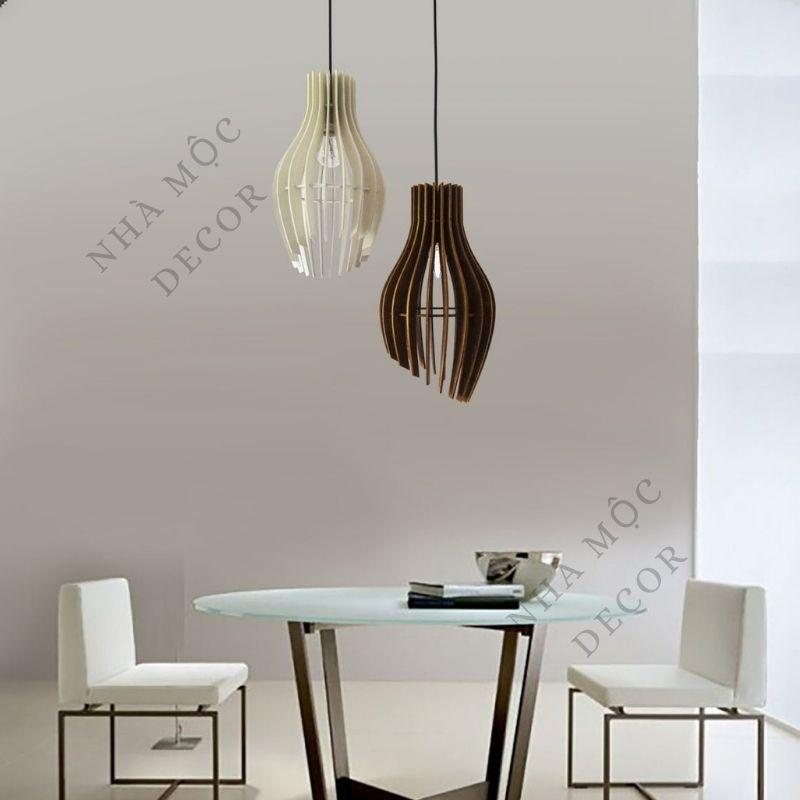 Đèn gỗ thả trần trang trí mẫu TT01