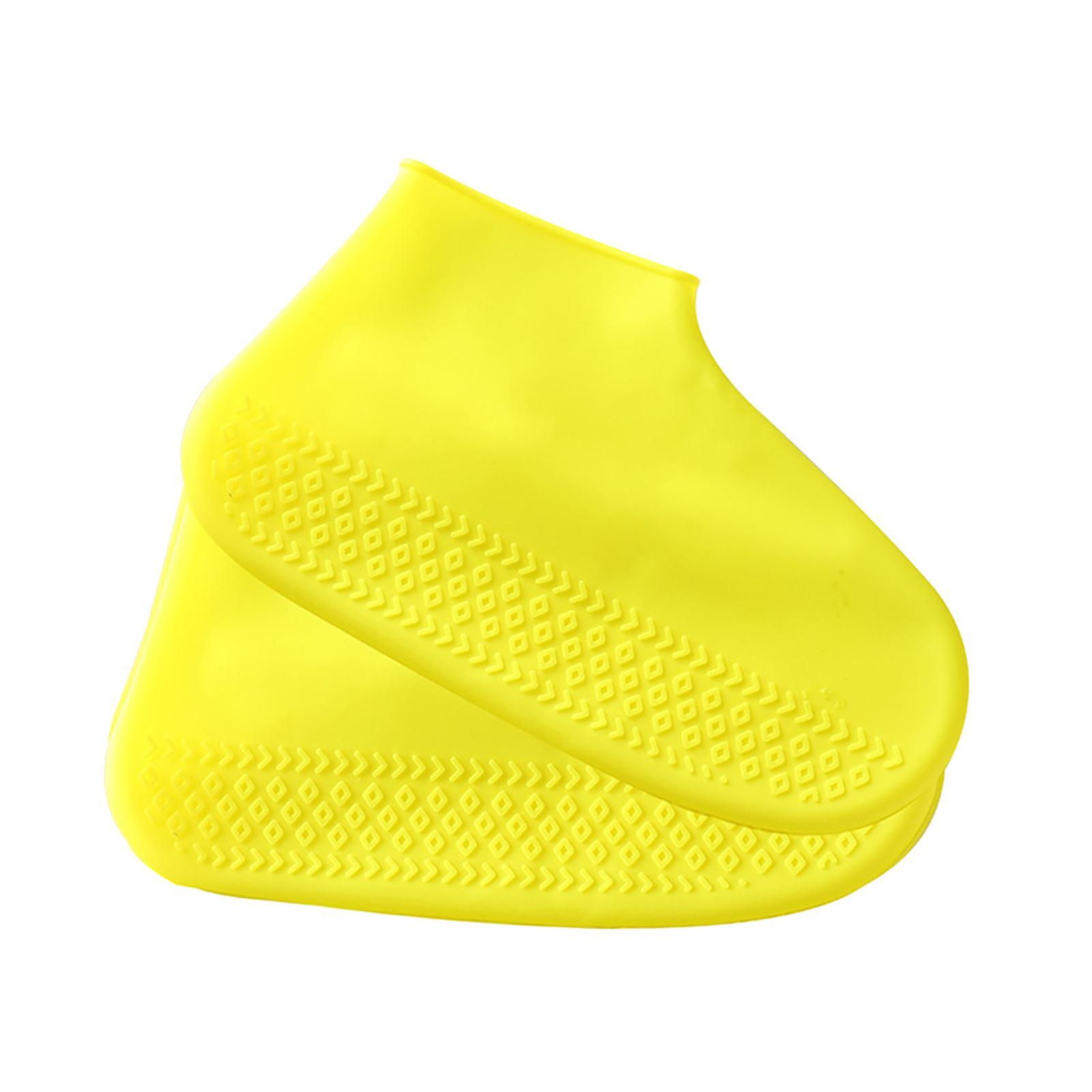 Waterproof Silicone Shoes Cover, Rubber Rain Shoe Cover, Reusable Overshoes Galoshes Non Slip Soft Cycling Shoe Protectors for Women Men Kids
